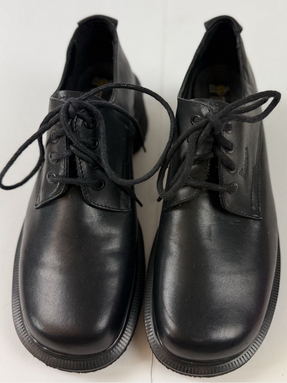 Dr. Martens DMs 9264 Vintage Black Square toe Leather Platform Oxfords 3-Eye